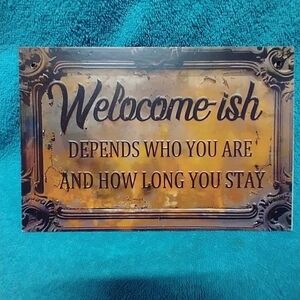 Rustic Brown Welcome Sign Yes It's Spelled A Little Wrong. ;-) Wall Decor